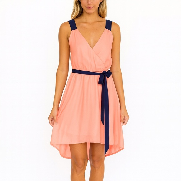 American Eagle Size Small Coral Pink Open Back Dress - Picture 1 of 9